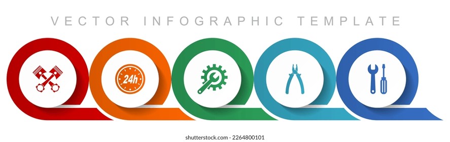 Car serivce and workshop icon set, miscellaneous icons such as pistons, pillers, spanner and tools for webdesign and mobile applications, flat design infographic vector template in eps 10