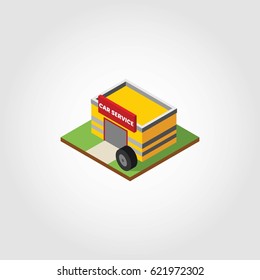 Car Service 3D icon design vector.