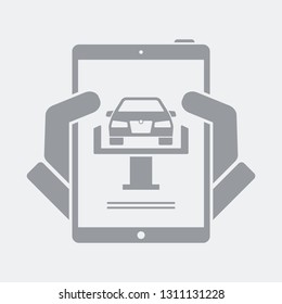 Car service application on tablet