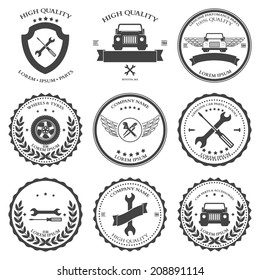 Car service. Auto parts. tools Icons set. Vector illustration