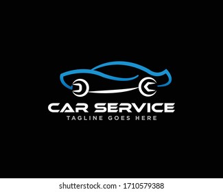 Car Service and Automotive Logo Design Vector