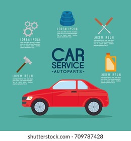 car service autoparts concept