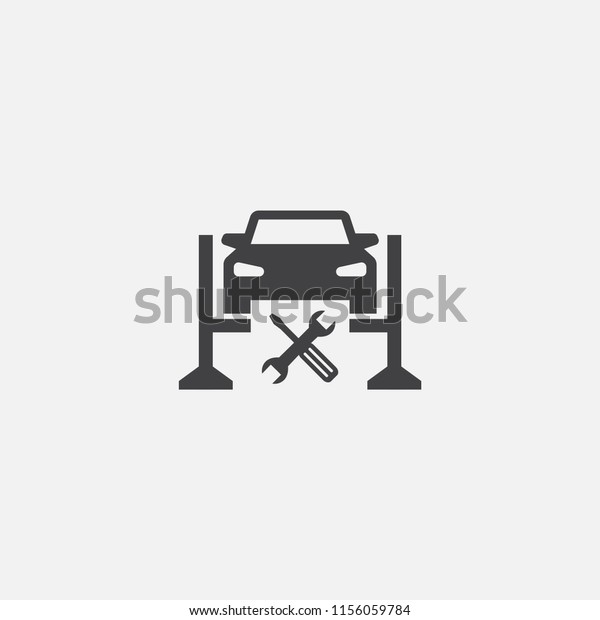 car service base icon. Simple sign illustration.\
car service symbol design from Car service series. Can be used for\
web, print and mobile