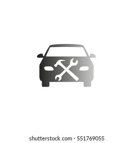 car service  - black vector icon