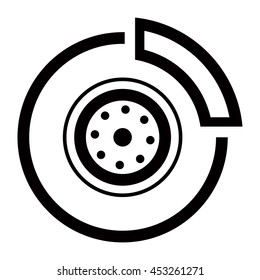 Car service - brake system repair icon