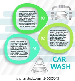 Car service business presentation template with gears form on steel background . Vector illustration EPS 10 for info-graphics, number options, web site, page layout firm automobile