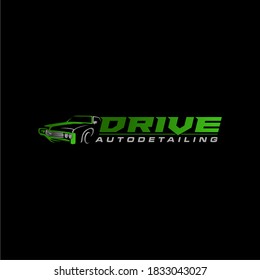 car service business vector. auto vehicle, autodetail company logo concept stock illustration