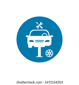 Car service center vector concept icon. Car service center flat illustration, sign