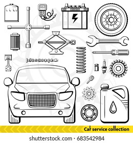 Abholung von Autos. Vektorgrafik.