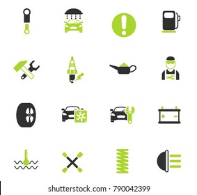 car service color vector icons for web and user interface design