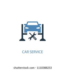 car service concept 2 colored icon. Simple blue element illustration. car service concept symbol design from Car service set. Can be used for web and mobile UI/UX