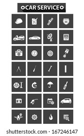 Car service concept icons,Blue version,vector