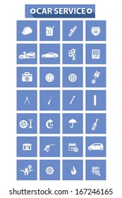 Car service concept icons,Blue version,vector