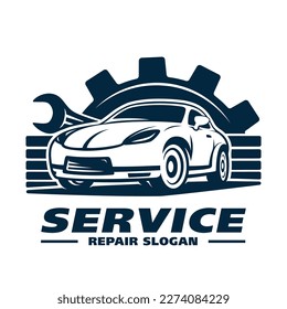 Plantilla de diseño del servicio de coches. Vector e ilustración.