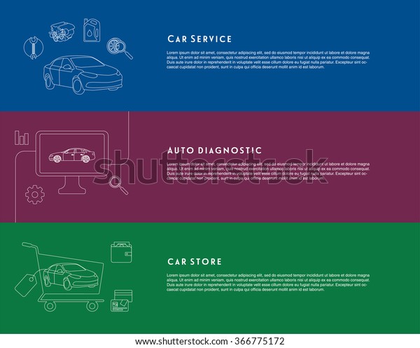 Car service,\
diagnostic, store banners