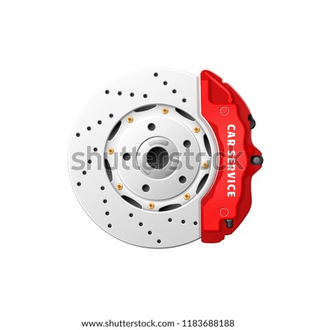 Car service element isolated on white background. Vector illustration