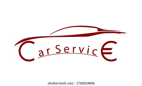 car service euro red logotype