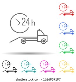 car service evacuator multi color style icon. Simple thin line, outline vector of cars service and repair parts icons for ui and ux, website or mobile application