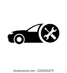 Car Service Flat Vector Icon