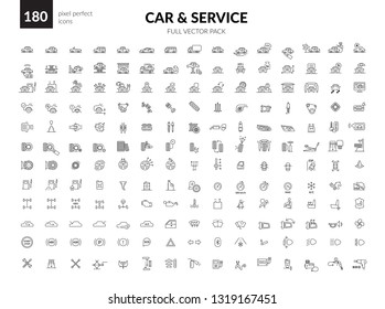 car & service. Full vector pack 