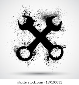 Car service garage grunge stamp, vector illustration