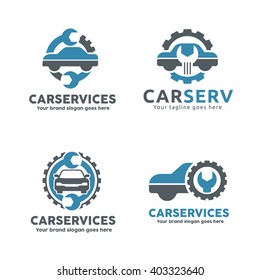 Car service garage, logo, Shop brand identity, automobile car product, Car repair sign.
