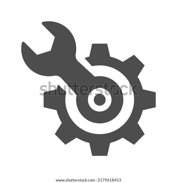 Car service graphic icon. Auto repair sign\
isolated on white background. Symbol of service station. Vector\
illustration