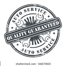 Garage Service Maintenance Stamp 