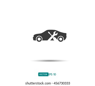 Car service icon, Auto Repair, Flat Maintenance logo design Vector illustration