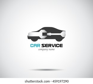 Car service icon, Auto Repair, Flat Maintenance logo design Vector illustration