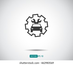 Car service icon, Auto Repair, Flat Maintenance logo design Vector illustration