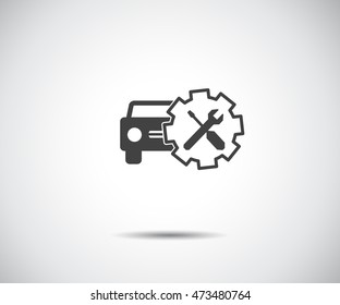 Car service icon, Auto Repair, Flat Maintenance logo design Vector illustration