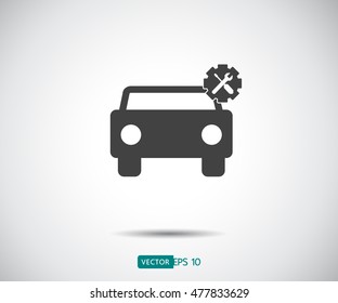 Car service icon, Auto Repair, Flat Maintenance logo design Vector illustration