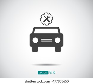 Car service icon, Auto Repair, Flat Maintenance logo design Vector illustration