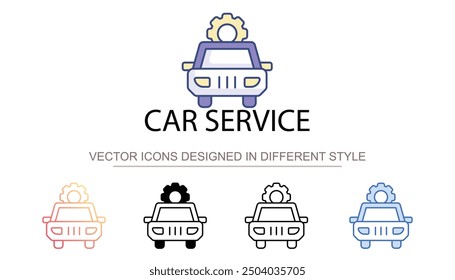 Car Service icon design with white background stock illustration