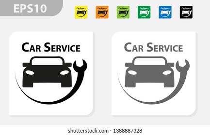 Car service icon - Car service element. symbol. Linear style sign for mobile concept and web design. Car service  symbol logo illustration. vector graphics 