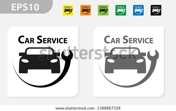 Car service icon - Car\
service element. symbol. Linear style sign for mobile concept and\
web design. Car service  symbol logo illustration. vector graphics\
