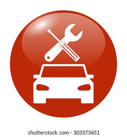 car service icon Flat design style eps 10