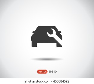 Car service icon, Flat logo design Vector illustration.