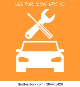 car service icon Flat vector illustrator Eps 