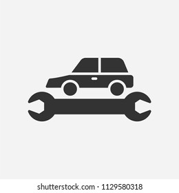 Car service icon illustration,vector servicing sign symbol
