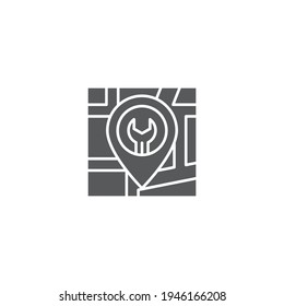 Car service icon isolated background. Auto mechanic service. Repair service auto mechanic. Maintenance sign. Vector Illustration