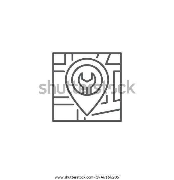 Car service icon isolated background. Auto\
mechanic service. Repair service auto mechanic. Maintenance sign.\
Vector Illustration
