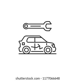 Car service icon isolated on white background. Repair symbol modern, simple, vector, icon for website design, mobile app, ui. Vector Illustration svg