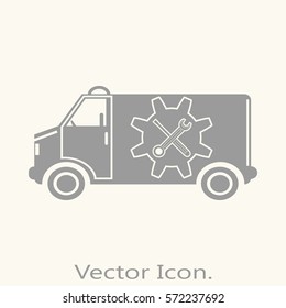 Car service icon isolated sign symbol and flat style for app, web and digital design. Vector illustration.