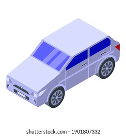 Autodienstsymbol. Isometrisch zum Autodienst, Vektorsymbol für Webdesign einzeln auf weißem Hintergrund