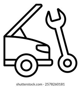 Car Service icon line vector illustration