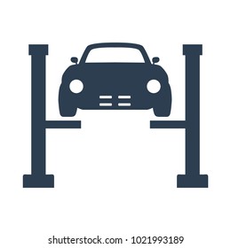Car service icon on white background. Vector illustration