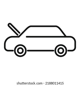 Car in service icon outline vector. Auto part. Repair automobile