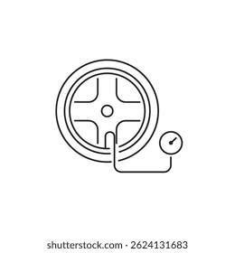 car service icon pack. vector thin line turbo engine, vehicle inspection, technical support, alloy wheel, oil, tools, car icons suitable for apps and websites ui designs.